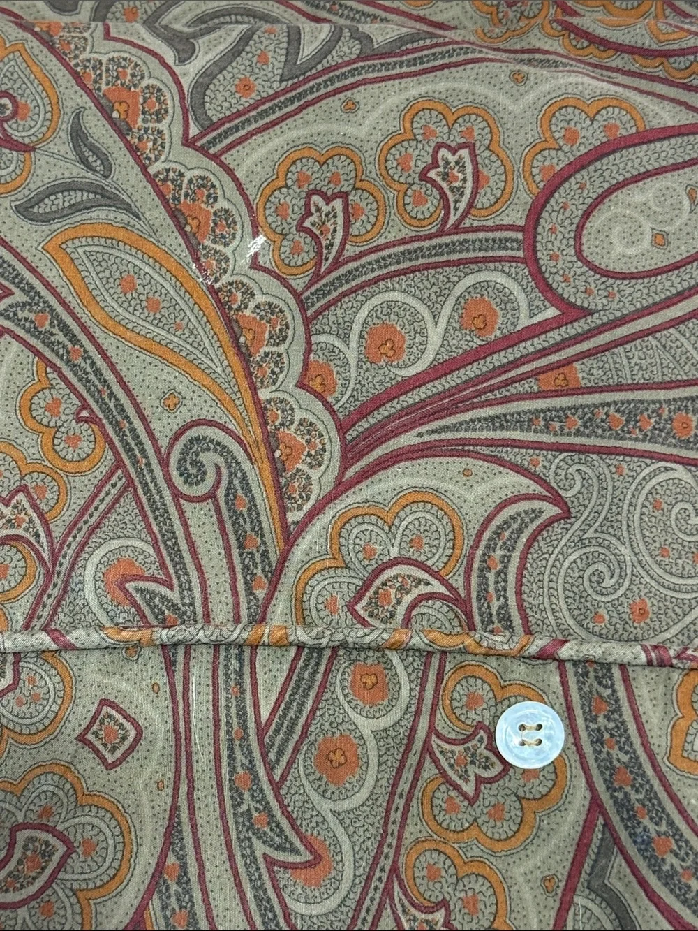 Vintage Ralph Lauren Equestrian Brown Paisley King Duvet Cover